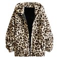 thumbnail image 1 of Xmyrz Jackets For Men Vintage Style Long Sleeve Leopard Print Hip Hop Hooded Warm Padded Jacket Men'S Coats Outerwear Jacket, 1 of 3