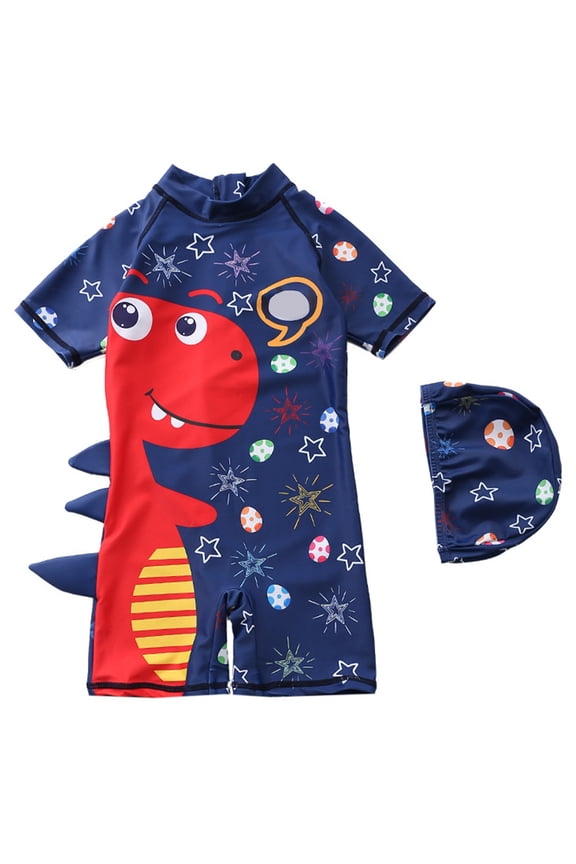 Kids Swimsuits Boy One-Piece Print Vacation Relaxation Stylish Swimwear Bathing Suits Tankinis Cute Bikinis