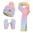 thumbnail image 1 of Xmyrz Kids Winter Scarf Hat Boys Girls Lined Thermal Knitted Ear Outdoor Cold Weather, 1 of 5