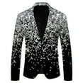 thumbnail image 1 of Xmyrz Light Jackets For Men 3D Print Sequin Long Sleeve Skin-Friend Outgoing Suit Jacket Comfort Top Coat Outerwear Jacket, 1 of 2