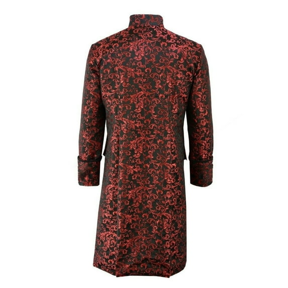 Xmyrz Light Jackets For Men Large Size Button Down Vintage Style Punk Long Sleeve Mid-Length Style Top Coat Outerwear Jacket