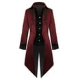 thumbnail image 1 of Xmyrz Light Jackets For Men Trendy Retro Style Stand Collar Long Sleeve Punk Tailcoat Outdoor Men'S Coats Outerwear Jacket, 1 of 5