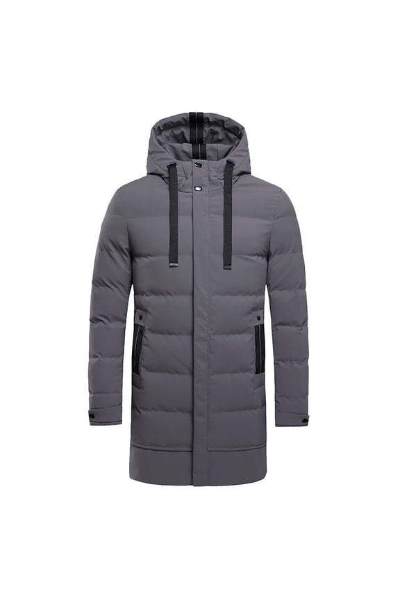 Lightweight Jacket Men Minimalist Mid-Length Pocket Padded Recreation Long Sleeve Outgoing Soft Men'S Coats Outerwear Jacket