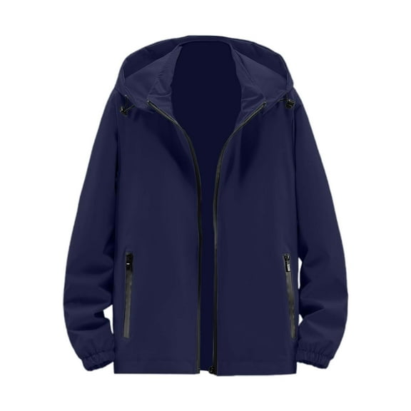 Xmyrz Lightweight Jacket Men Plus Size Reflection Long Sleeve Zipped Hooded Couple Suitable Men'S Coats Outerwear Jacket