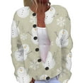 thumbnail image 1 of Xmyrz Lightweight Jacket Women Relaxation Christmas Printed Button Up Cardigan Jacket Long Sleeve Baggy Women'S Coats Outerwear Jacket, 1 of 4