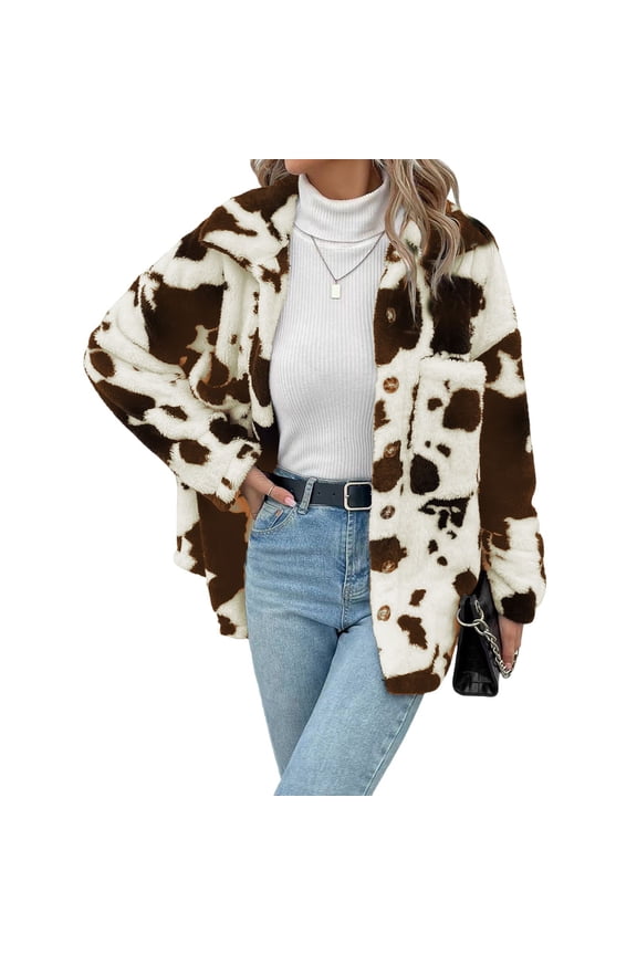 Lightweight Jacket Women Reversible Cardigan Pockets Long Sleeve Print Skin-Friend Relaxation Women'S Coats Outerwear Jacket