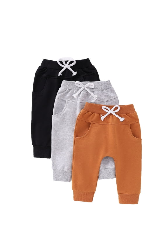 Little Boys Pants Baggy Pants Outgoing Basic Style Comfort Loose Plian Vogue Lounge Pants Wide Leg Pants