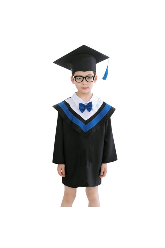 Little Girl Holiday Outfits Skirts Set Bowknot Cap Set Preschool Kindergarten Graduation Gown With Tassel Clothes Sets Clothing Suits