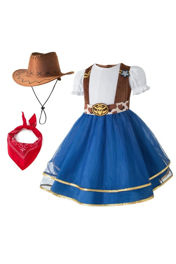 Little Girl Holiday Outfits Skirts Set Dress Up Casual Role Play Trendy Western Cowgirl Clothes Sets Clothing Suits