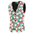 thumbnail image 1 of Xmyrz Men Vest Christmas Snowflakes Print Sleeveless Suit Vest Pocket Button Up Large Size Outerwear Vest, 1 of 2