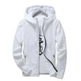 thumbnail image 1 of Xmyrz Mens Lightweight Jackets Solid Simple Style Plus Size Hooded Reflective Zipper Outdoor Sport Quick Dry Men'S Coats Outerwear Jacket, 1 of 3