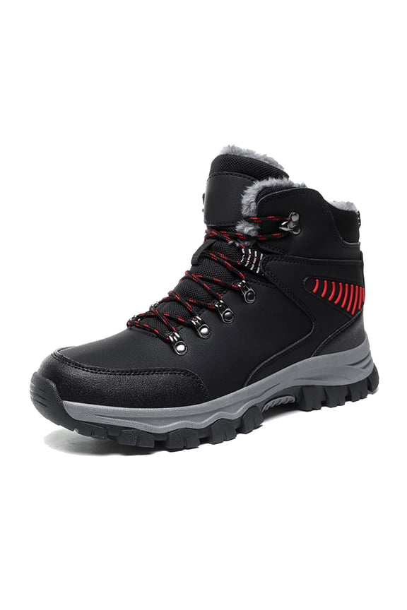 Mens Waterproof Snow Boots Classic Lightweight Skin-Friendly Mid Claf Outdoor Wide Calf Boots Winter Boots Mens Shoes