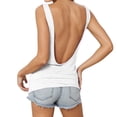 thumbnail image 1 of Xmyrz Open Back Workout Tops for Women Loose Fit Halter Backless Tank Top Crop Twist Low Back Cami for Gym And Workwear, 1 of 5