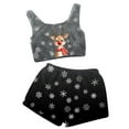 thumbnail image 1 of Xmyrz Pajama Sets For Women 2 Piece Outfits Sleeveless Shorts Set Cartoon Deer Print Home Wear Suitable Christmas Tank Top Sleepwear Pj Clothes Sets, 1 of 3