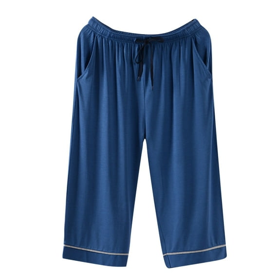 Xmyrz Pants For Mens 2025 Capri Pants Pajamas Pants Calf Length Lightweight Plus Size Outdoor Suitable Lounge Trousers Casual Trouser