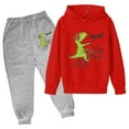 thumbnail image 1 of Xmyrz Pants Set Baby Boy 2 Piece Outfits Hooded Printed Sweatshirts Active Dinosaur Long Sleeve Pullover Fresh Clothes Sets, 1 of 2