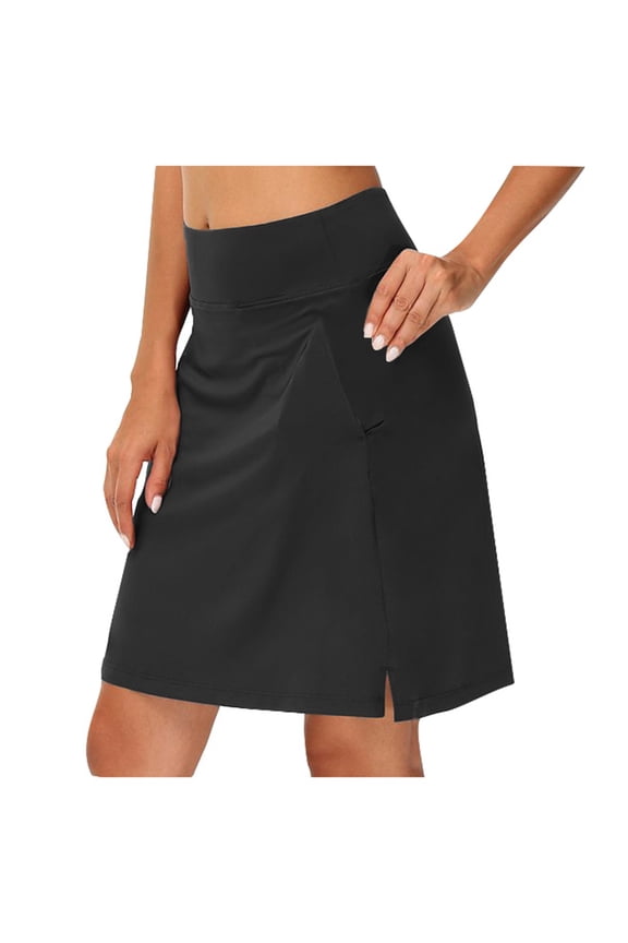 Pleated Tennis Skirt For Womens Solid High Waisted Tummy Control Athletic Skort With Inner Shorts Pockets Breathable Sports Skirt Sports Running Pickleball M