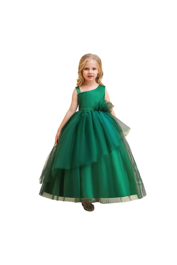 Princess Dresses For Girls Oblique Shoulder Maxi Dresses Relaxed Performance Pommel Sleeveless Flower Girl Dresses Going Out Dresses
