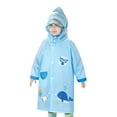 thumbnail image 1 of Xmyrz Rain Poncho Kids Girl Boy Hooded Cartoon Dinosaur Print Waterproof Outdoor Long Sleeve Suitable Rainwear Raincoat Rain Jacket, 1 of 4