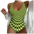 thumbnail image 1 of Xmyrz Sexy Bikinis For Women Bathing Suits Quick Dry Figure Shaping Wide Shoulder Straps Striped Print Large Size U Neck Swimsuit Sets Swimwear, 1 of 5