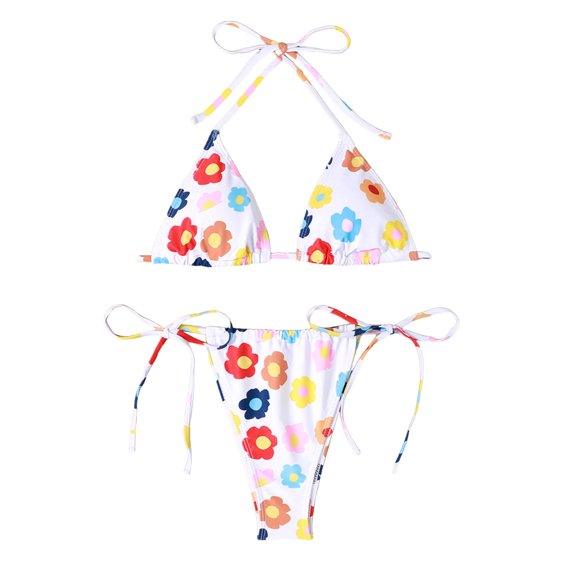 Xmyrz Sexy Bikinis For Women Bathing Suits Split Lovely Vacation Refreshing Slim Fit Push Up Thong Two Piece Swimsuit Sets Swimwear