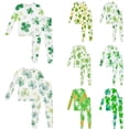 thumbnail image 1 of Xmyrz St Patricks Day Outfit Boys Pj Set Toddler Girls Pajama Sets 2PC Classic Pants Set Prints Sleepwear Loungewear Long Sleeve, 1 of 6