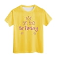 thumbnail image 1 of Xmyrz Summer Top For Teens Girl T Shirts 2025 Letter Print Short Sleeve Crewneck Cozy Regular Style Relaxed Fit Blouse Kids Going Out Tops, 1 of 4