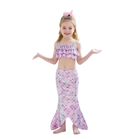 Xmyrz Swimsuit For Girls Two Piece Versatile Swim Pool Softable Cuddly Print Basic Style Swimwear Bathing Suits Tankinis Cute Bikinis