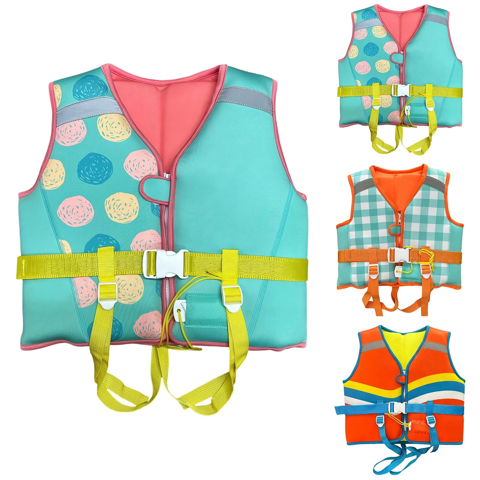 Xmyrz Swimsuits For Teens Kids Flotation Button Front V-Neck Float Suit ...