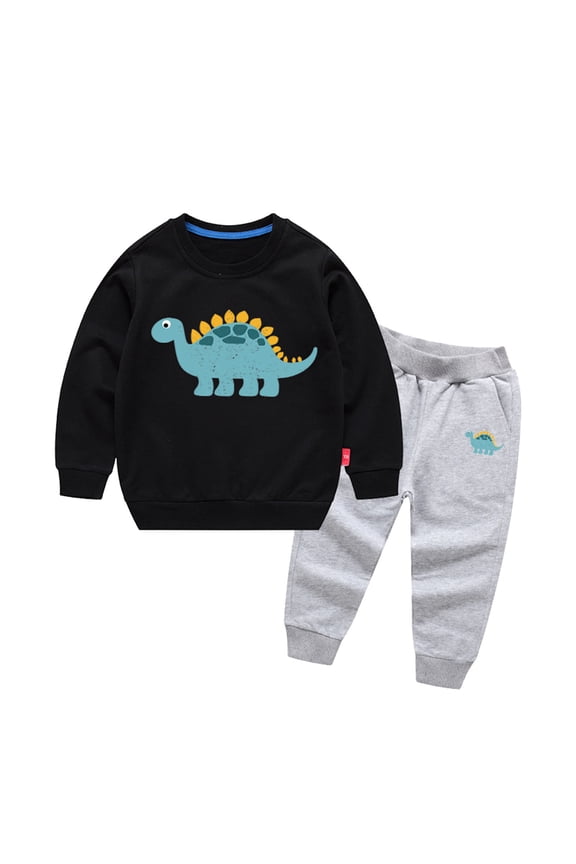 Toddler Boy Outfits Set Pants Set Going Out Casual Print Loose Simple Long Sleeve Clothes Sets Clothing Suits