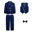 thumbnail image 1 of Xmyrz Toddler Boy Outfits Set Pants Set Tuxedo Style Ensemble Formal Shirt Gentlemen Party Clothes Sets Clothing Suits, 1 of 9