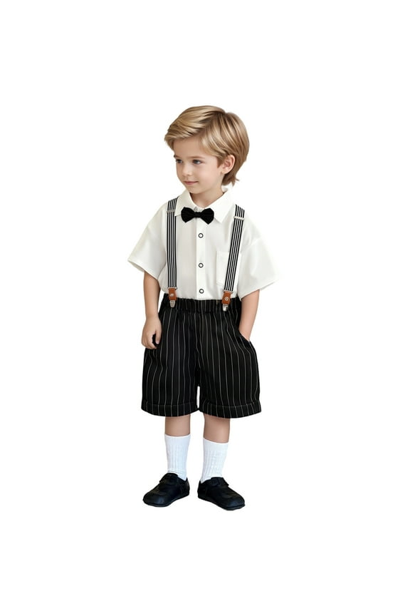 Toddler Boy Outfits Set Shorts Set Suit Set Kindergarten Graduation Dress Performance Suitable Clothes Sets Clothing Suits