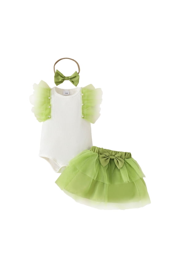 Toddler Girl Outfits Set Skirts Set Relaxation Ribbed Mini Skirts Sleeveless Comfort Thin Clothes Sets Clothing Suits