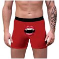 thumbnail image 1 of Xmyrz Valentine's Day High Waisted Underwear For Men Boxers Personality Suitable 3D Lip Print Relaxed Trendy Breathable Underpants, 1 of 4