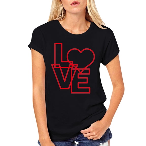 Xmyrz Valentine's Day T Shirts For Women Graphic Short Sleeve Vogue Comfy Daily Print All Matching Relaxation Cute Tops Blouses T-Shirt
