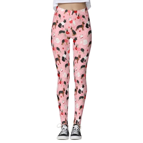 Xmyrz Valentine's Day Womens Casual Pants Refreshing Printed Recreation Versatile Leggings Slim Fit Thin Streetwear Lounge Pants Casual Trouser