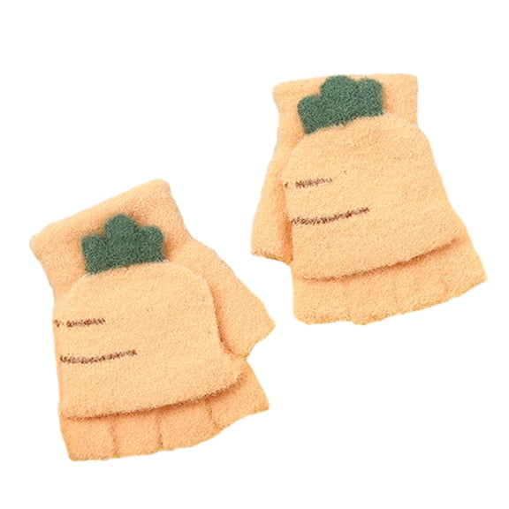 Xmyrz Warm Gloves For Girl Winter Gloves Screen Gloves Fleece Windproof Cycling Flip Finger Ski Glove Outdoor Ski Gloves Snow Gloves Boys Mittens