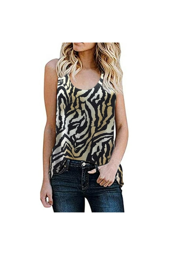 Women'S Cheetah Cami Top Summer Y2K 2000S Leopard Print Raglan Sleeveless Basic Tank Tops Casual Trendy Tunic Shirts