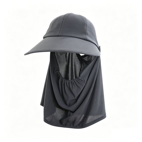 Xmyrz Women Summer Sun Hat UV Protection Face Shield Mask for Cycling Riding Outdoor Adjustable Breathable Lightweight Grey
