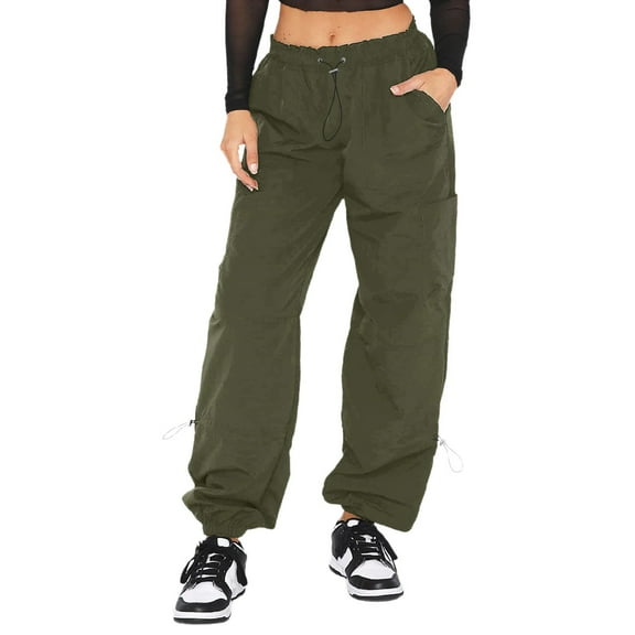 Xmyrz Womens Casual Pants Straight Tube Temperament Comfy Cargo Pants Commuting Loose Wide Leg Lounge Pants Casual Trouser