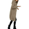 thumbnail image 1 of Xmyrz Womens Jacket Refreshing Pocket Large Size Zipped Daily Long Sleeve Cardigan Comfort Top Coat Outerwear Jacket, 1 of 8