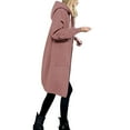 thumbnail image 1 of Xmyrz Womens Jacket Warm Pocket Long Sleeve Cardigan Jacket Mid-Length Style Zipper Hooded Women'S Coats Outerwear Jacket, 1 of 6