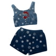 thumbnail image 1 of Xmyrz Womens Pajama Sets Tank Top Home Wear Suitable Christmas Snowflakes Print Sleeveless Shorts Set Sleepwear Pj Clothes Sets, 1 of 3