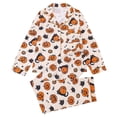 thumbnail image 1 of Xmyrz Womens Pajamas Sets Outfit Sets Lapel Ghost Long Sleeve Pumpkin Homewear Halloween Printed Casual Pants Set Sleepwear Pj Clothes Sets, 1 of 9