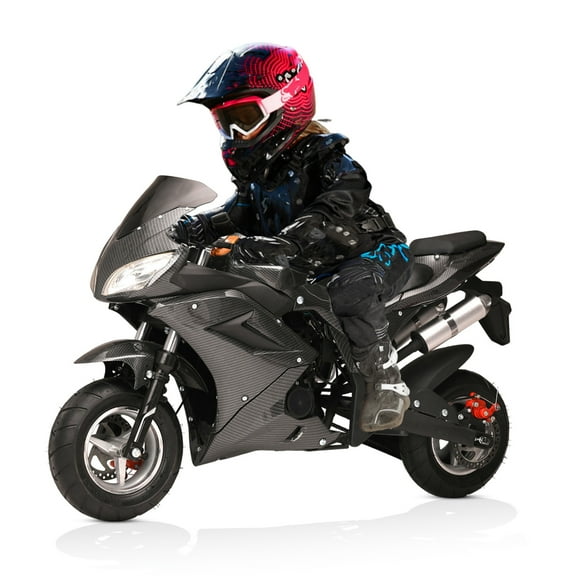 Xnigf Gas-Powered Mini Bike for Adults, 49cc 4-Stroke Engine, 25MPH Top Speed, 200LB Load Capacity, Dual Disc Brakes, Off-Road Motorbike