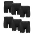 thumbnail image 1 of Xnihocha 6 Packs Girls Lace Trim Dance Safety Shorts Active Bike Shorts Under Dress Undershorts Black 3-4, 1 of 7