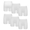 thumbnail image 1 of Xnihocha 6 Packs Girls Lace Trim Dance Safety Shorts Active Bike Shorts Under Dress Undershorts White 7-8, 1 of 6
