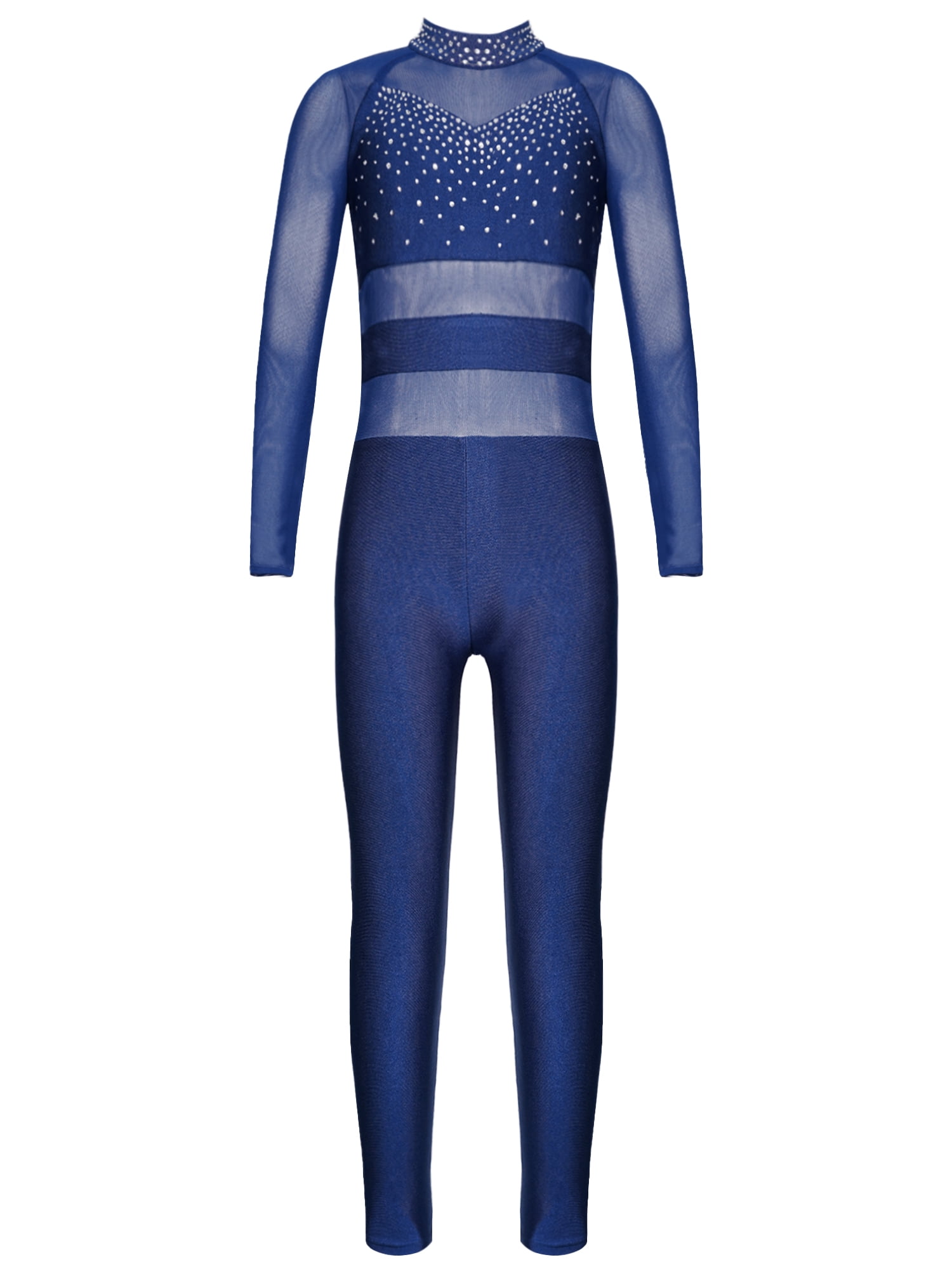 Xnihocha Girls Sparkle Long Sleeve Leotards for Gymnastics Dancing ...