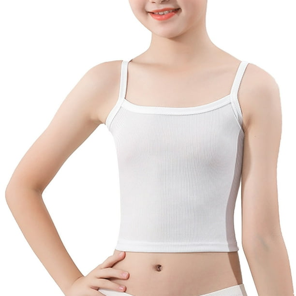 Xnihocha Girls Tank Top Kids Spaghetti Straps Camisole Dance Basic