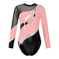 thumbnail image 1 of Xnihocha Kid Girls Gymnastic Leotard Ballet Dance Outfit Long Sleeve Biketard Gym Unitard Activewear Pink 14, 1 of 5